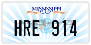 HRE914  license plate in MS
