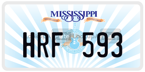 HRF593  license plate in MS