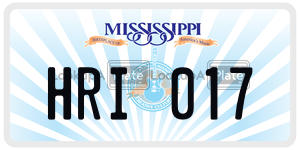 HRI017  license plate in MS
