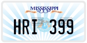 HRI399  license plate in MS