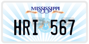 HRI567  license plate in MS