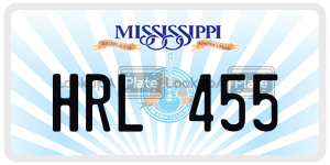 HRL455  license plate in MS
