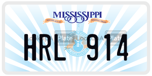 HRL914  license plate in MS