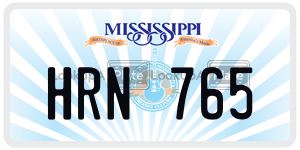 HRN765  license plate in MS