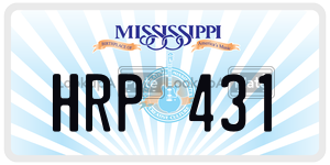 HRP431  license plate in MS