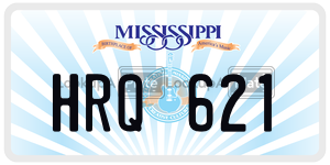 HRQ621 license plate in Mississippi