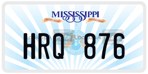 HRQ876  license plate in MS