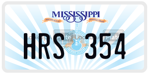 HRS354  license plate in MS