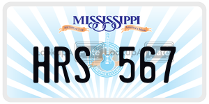HRS567  license plate in MS