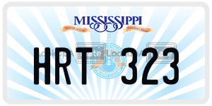 HRT323  license plate in MS