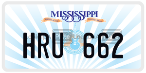 HRU662  license plate in MS