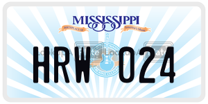HRW024  license plate in MS