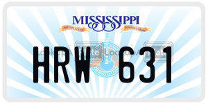 HRW631  license plate in MS