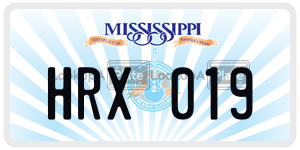 HRX019  license plate in MS