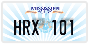 HRX101  license plate in MS
