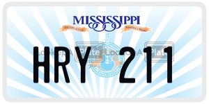 HRY211  license plate in MS