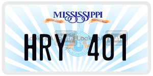 HRY401  license plate in MS