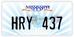 HRY437  license plate in MS