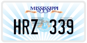 HRZ339  license plate in MS