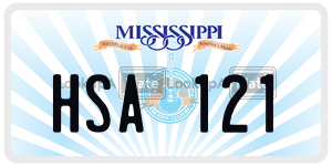 HSA121  license plate in MS