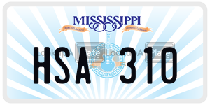 HSA310  license plate in MS