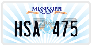 HSA475  license plate in MS