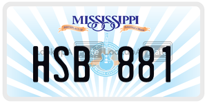 HSB881  license plate in MS