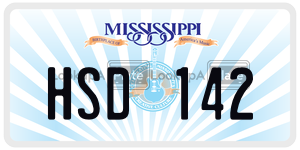 HSD142  license plate in MS