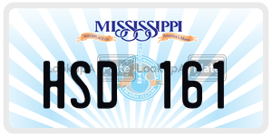 HSD161  license plate in MS