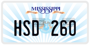 HSD260  license plate in MS