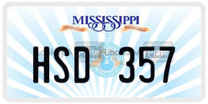 HSD357  license plate in MS