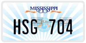 HSG704  license plate in MS