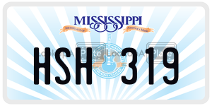 HSH319  license plate in MS