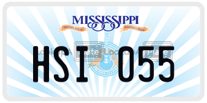 HSI055 license plate in Mississippi