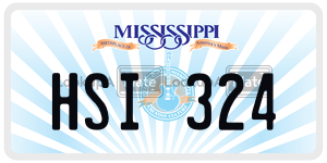 HSI324  license plate in MS