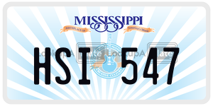 HSI547  license plate in MS