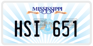 HSI651  license plate in MS