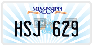 HSJ629  license plate in MS
