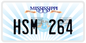 HSM264  license plate in MS