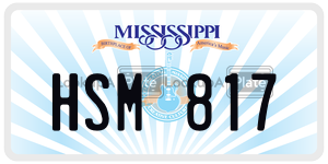 HSM817  license plate in MS