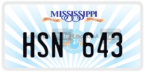 HSN643  license plate in MS