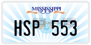 HSP553  license plate in MS