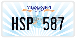 HSP587  license plate in MS