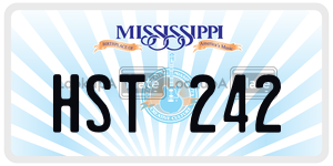 HST242  license plate in MS