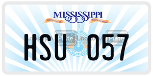 HSU057  license plate in MS