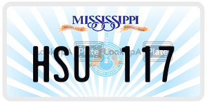 HSU117  license plate in MS