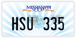 HSU335  license plate in MS
