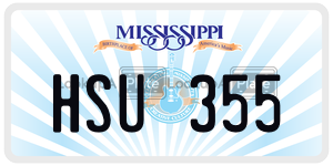 HSU355  license plate in MS