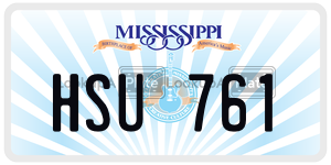 HSU761  license plate in MS