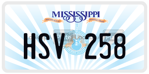 HSV258  license plate in MS